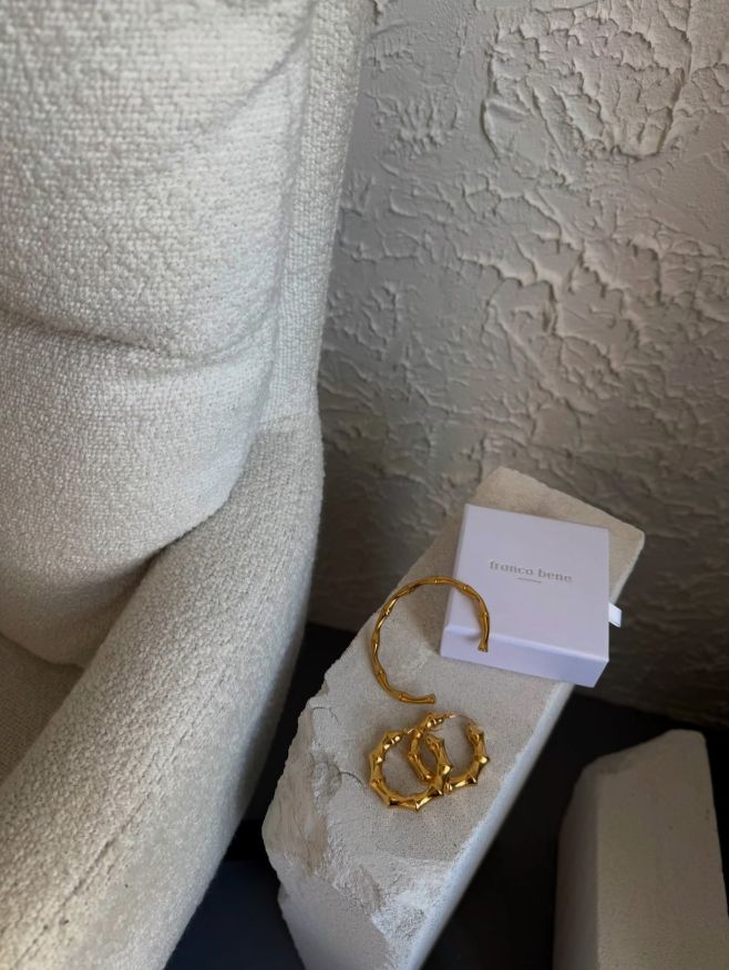 Bony náušnice & náramek ✨ ~ matching pozlacený set = podzimní must~have. 🤍